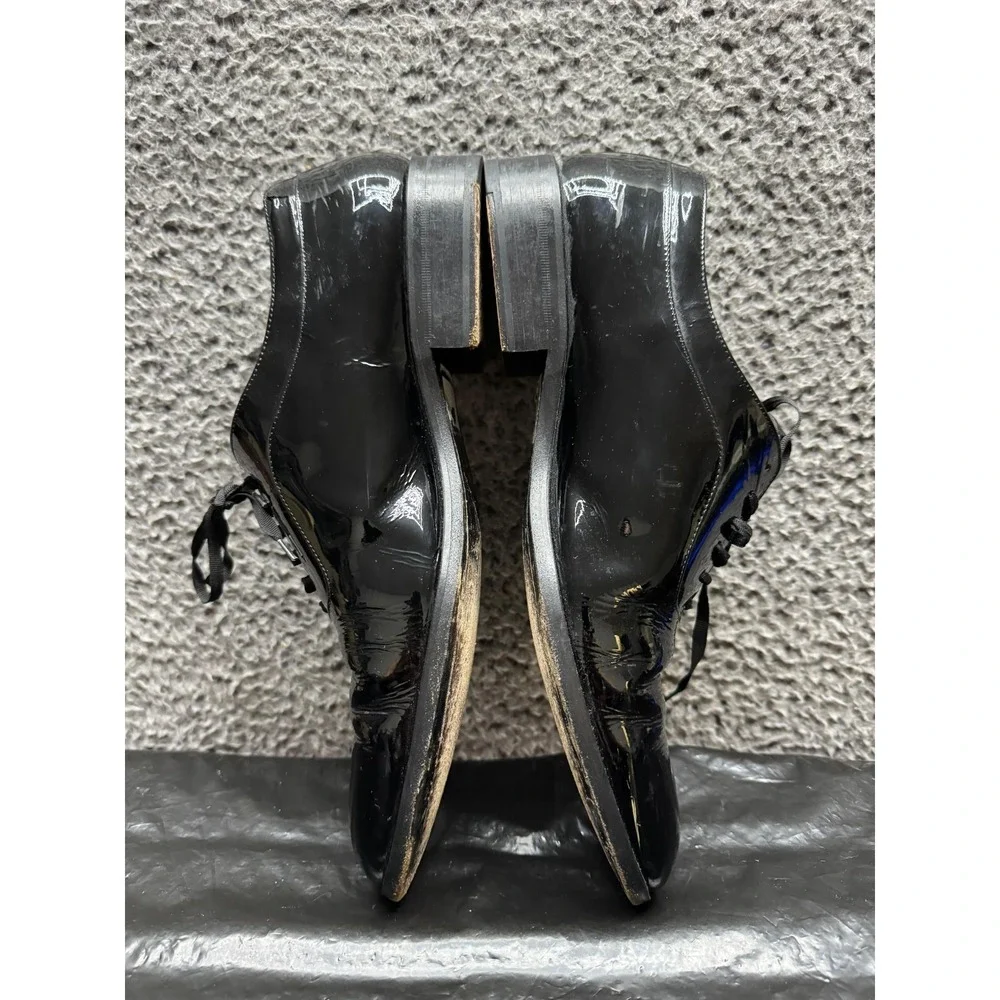 SuitSupply Tuxedo Oxford Patent‎ Leather Lace Up Shoes Black Mens Size 11.5 US